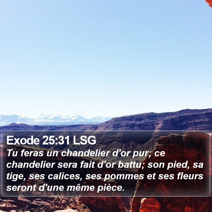 Exode 25:31 LSG Bible Study