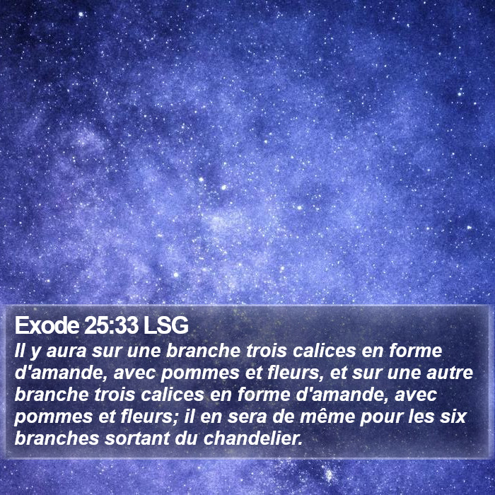 Exode 25:33 LSG Bible Study