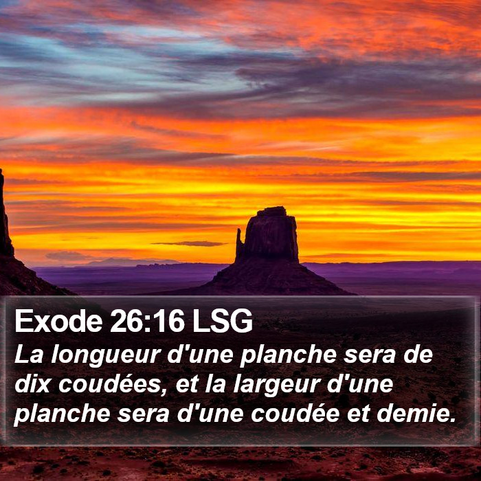 Exode 26:16 LSG Bible Study