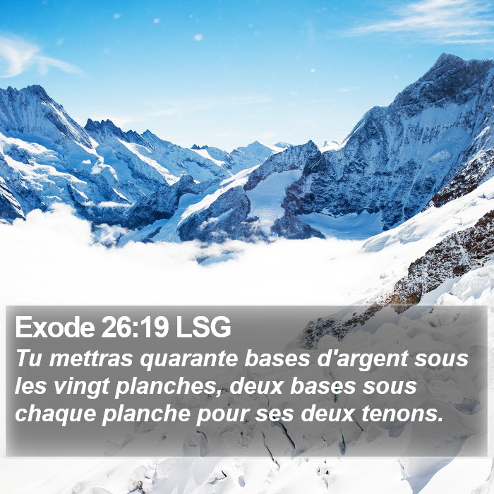 Exode 26:19 LSG Bible Study