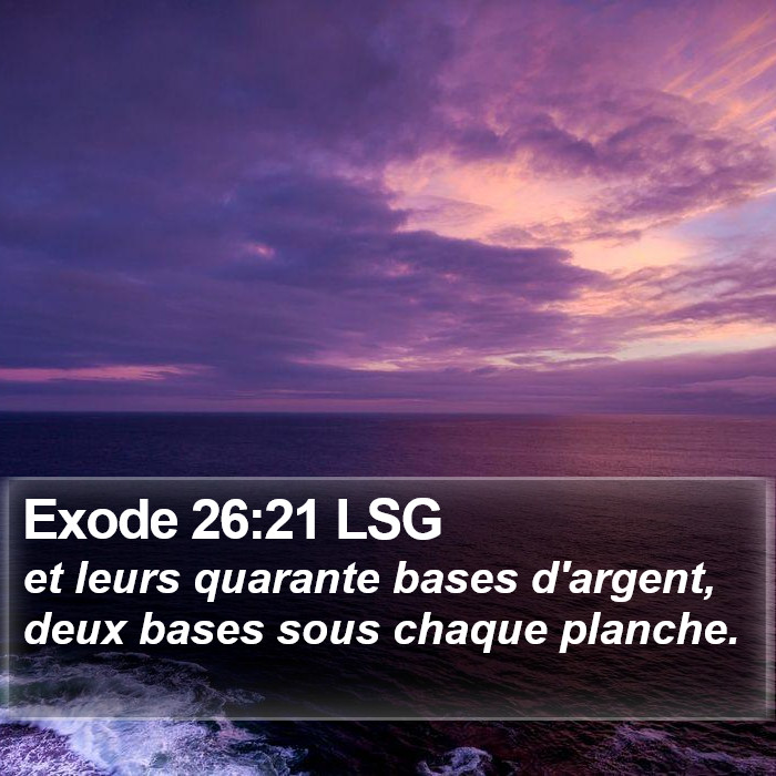 Exode 26:21 LSG Bible Study