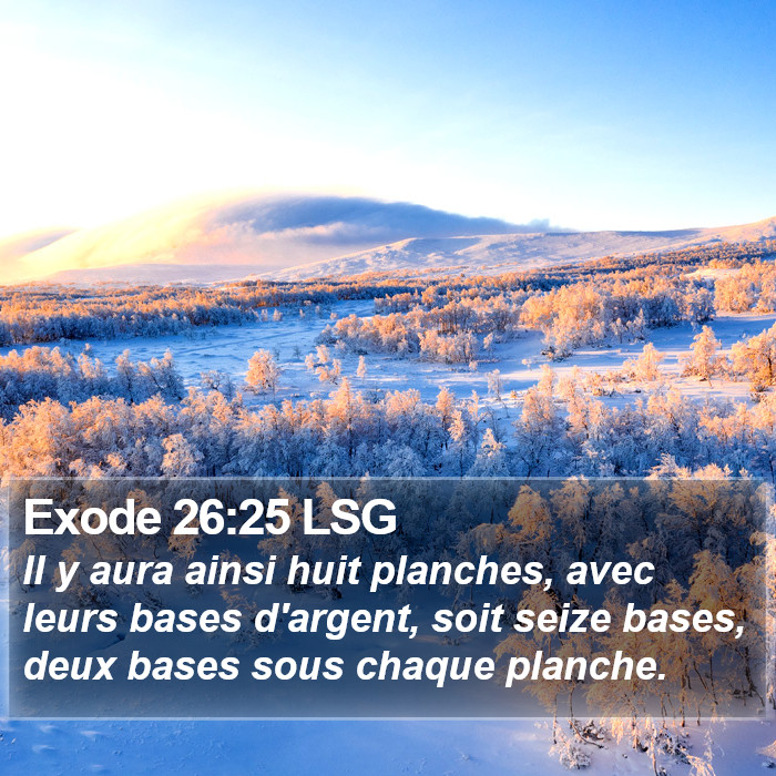 Exode 26:25 LSG Bible Study