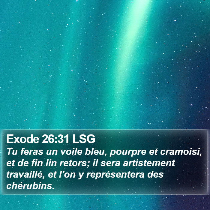 Exode 26:31 LSG Bible Study