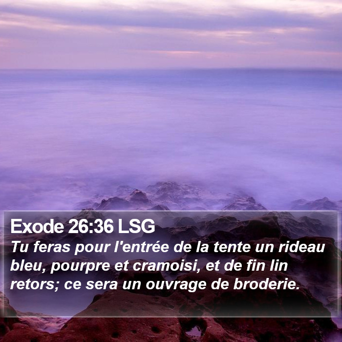 Exode 26:36 LSG Bible Study