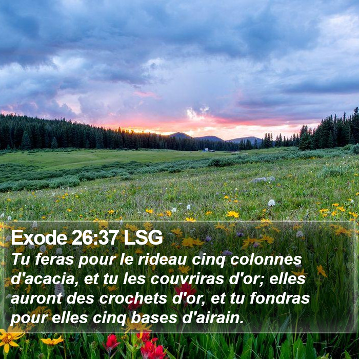 Exode 26:37 LSG Bible Study