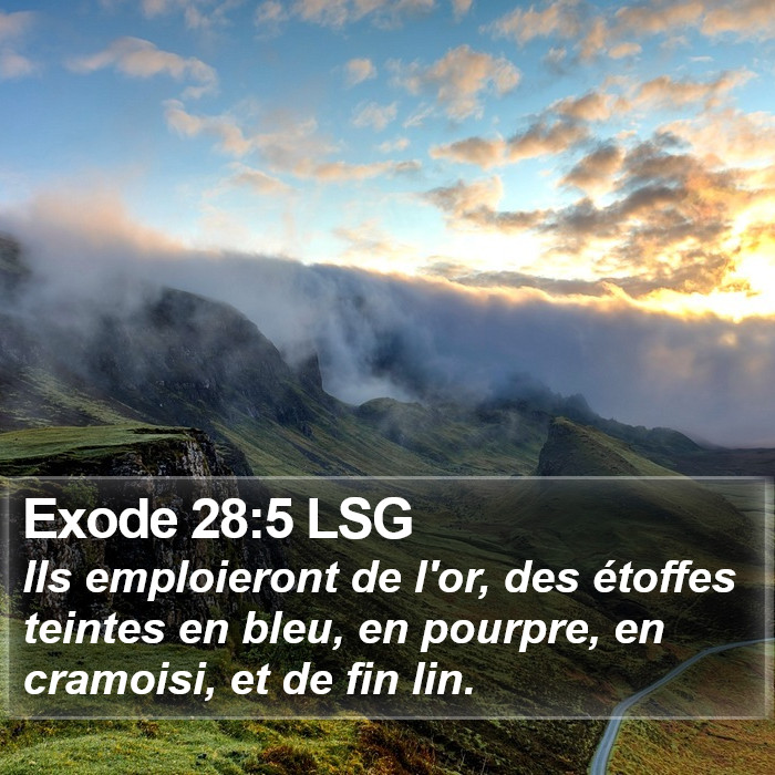 Exode 28:5 LSG Bible Study