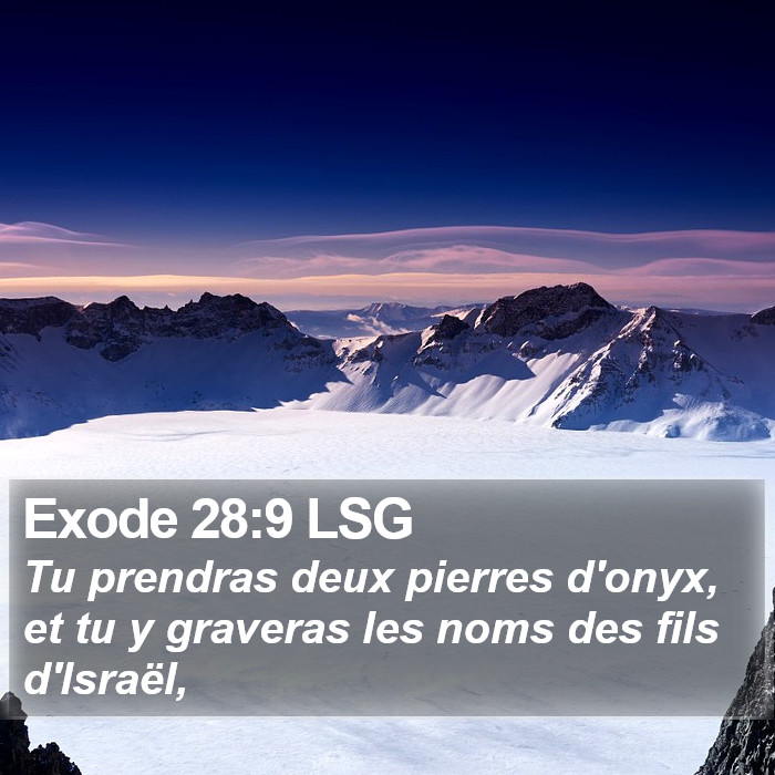 Exode 28:9 LSG Bible Study