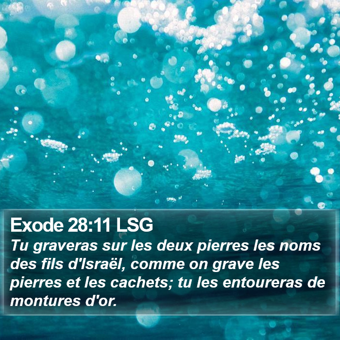 Exode 28:11 LSG Bible Study