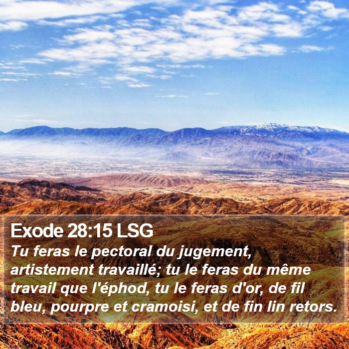 Exode 28:15 LSG Bible Study