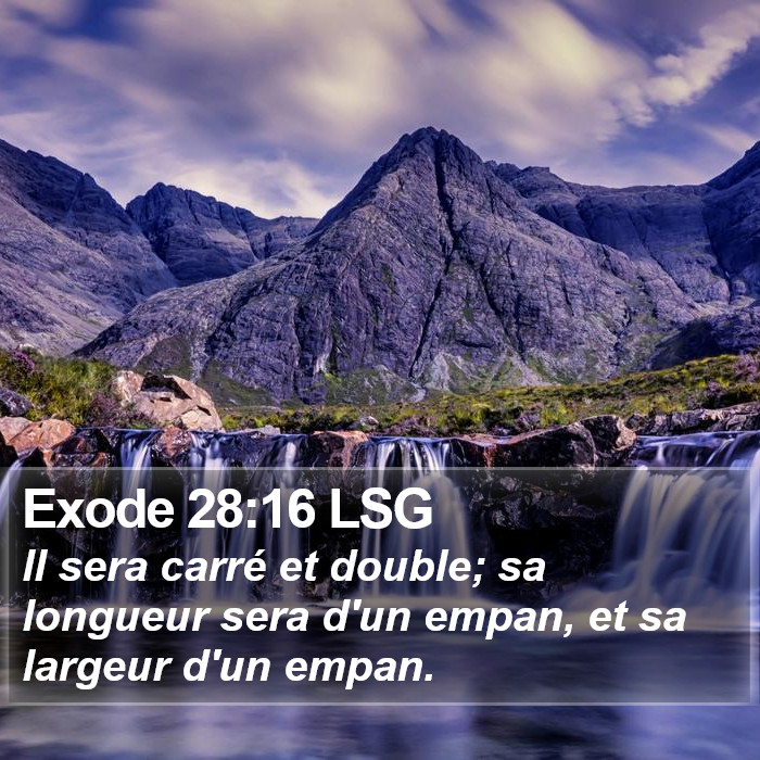 Exode 28:16 LSG Bible Study