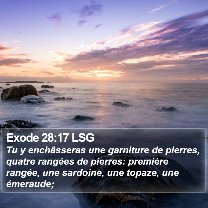 Exode 28:17 LSG Bible Study