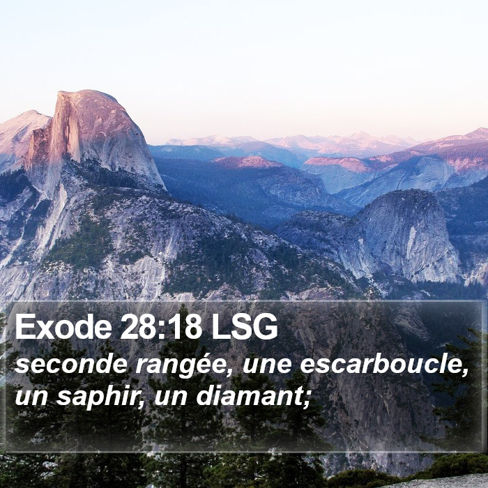 Exode 28:18 LSG Bible Study