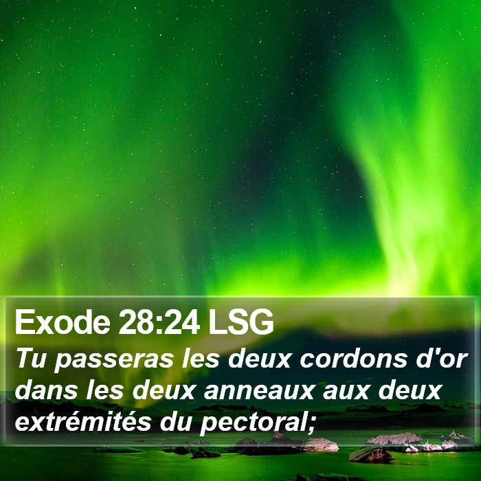 Exode 28:24 LSG Bible Study