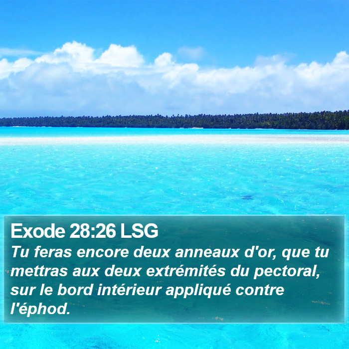 Exode 28:26 LSG Bible Study