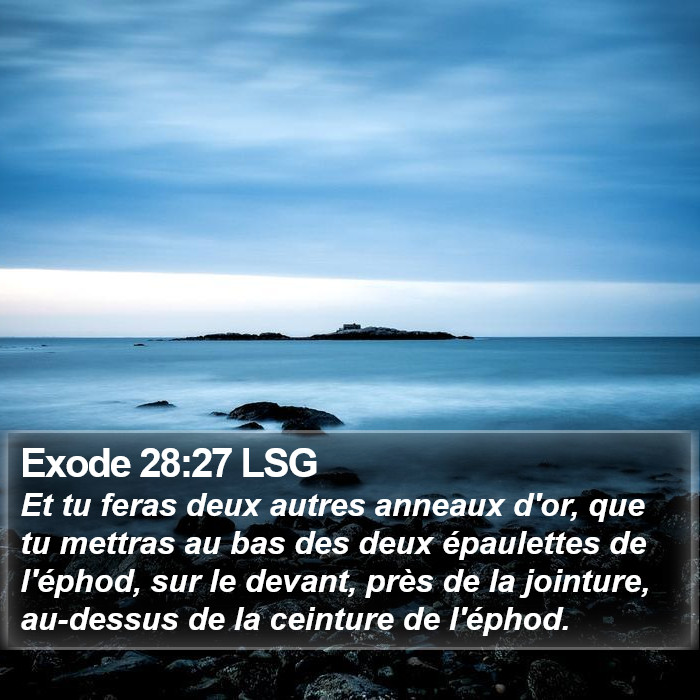 Exode 28:27 LSG Bible Study