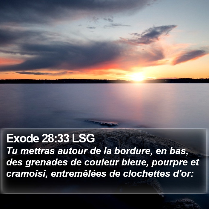 Exode 28:33 LSG Bible Study