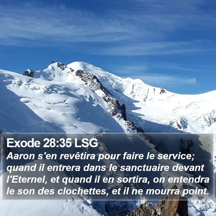 Exode 28:35 LSG Bible Study