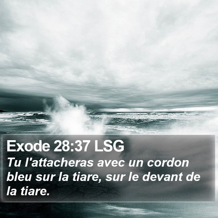 Exode 28:37 LSG Bible Study