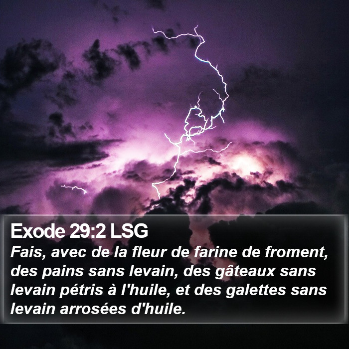 Exode 29:2 LSG Bible Study