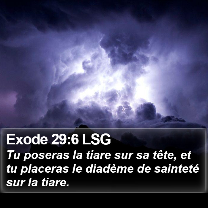 Exode 29:6 LSG Bible Study