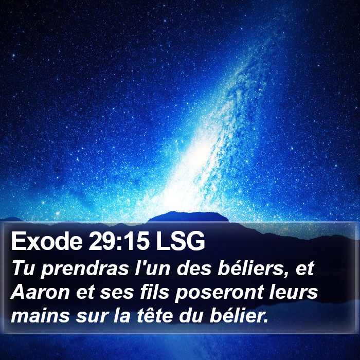 Exode 29:15 LSG Bible Study