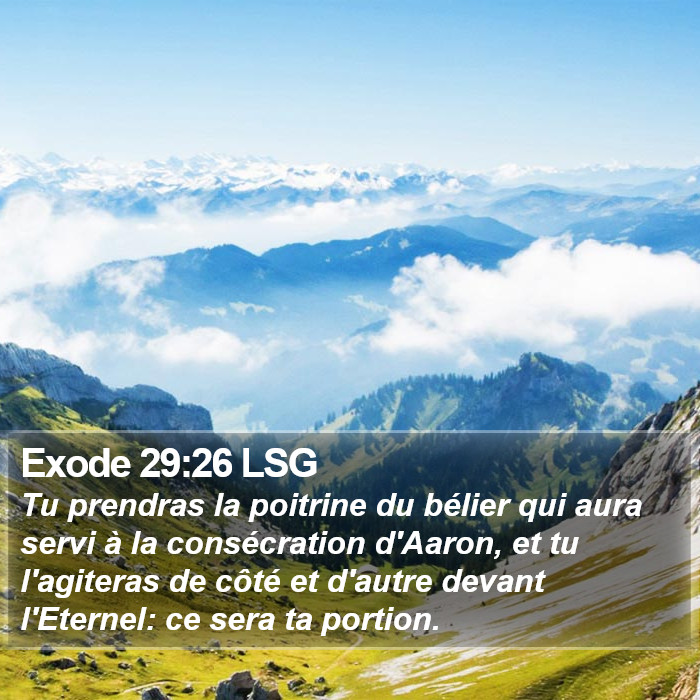 Exode 29:26 LSG Bible Study