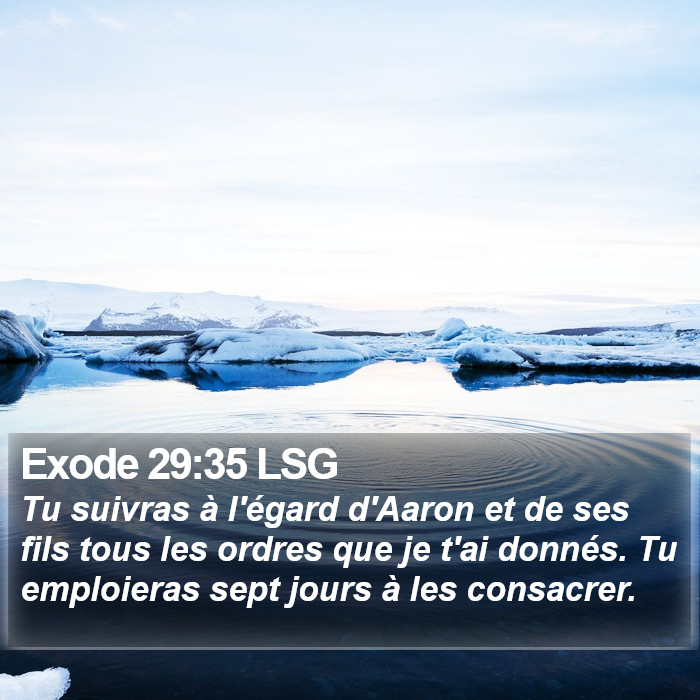 Exode 29:35 LSG Bible Study