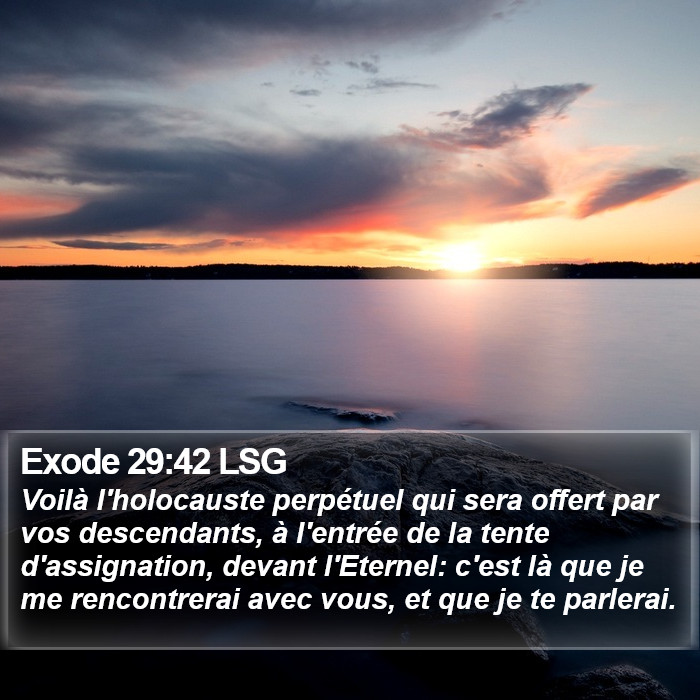 Exode 29:42 LSG Bible Study