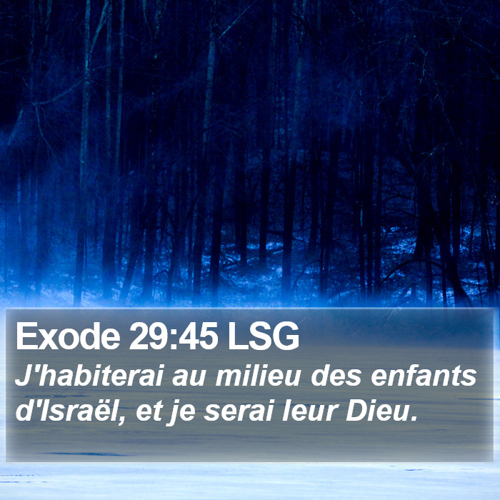 Exode 29:45 LSG Bible Study