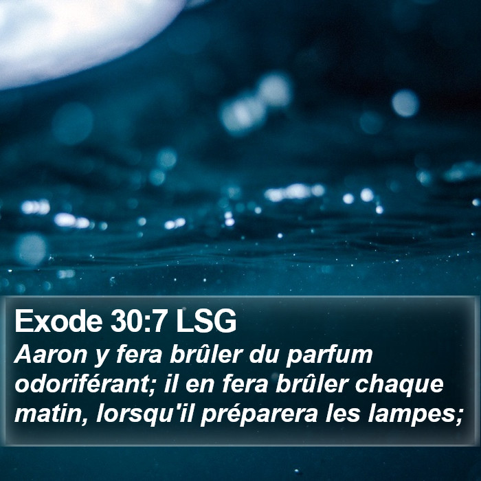 Exode 30:7 LSG Bible Study
