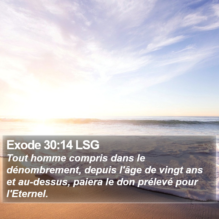 Exode 30:14 LSG Bible Study