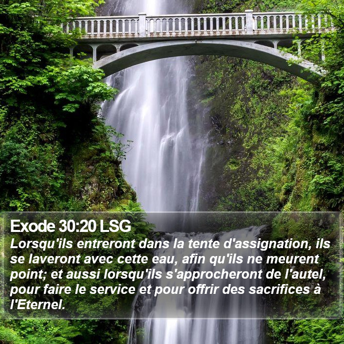 Exode 30:20 LSG Bible Study