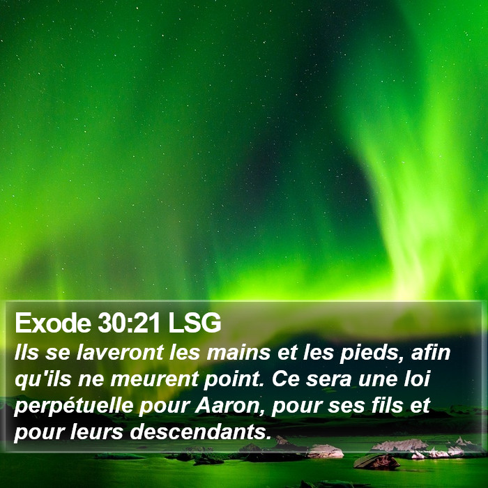 Exode 30:21 LSG Bible Study