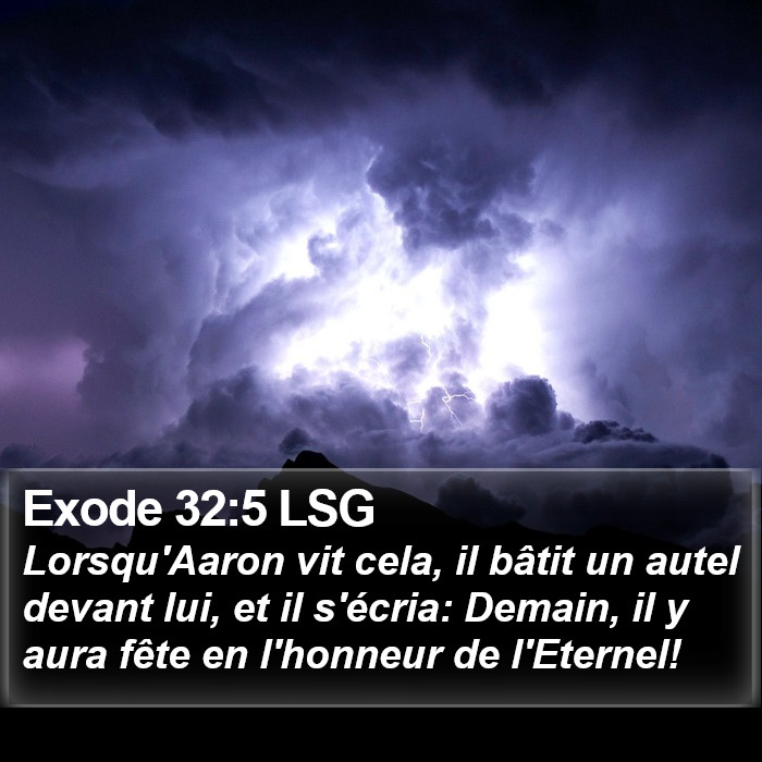 Exode 32:5 LSG Bible Study