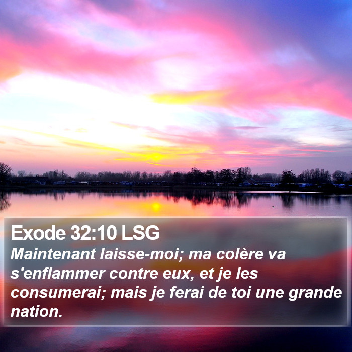 Exode 32:10 LSG Bible Study