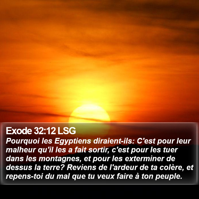 Exode 32:12 LSG Bible Study