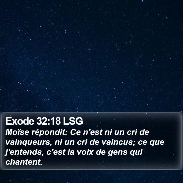 Exode 32:18 LSG Bible Study