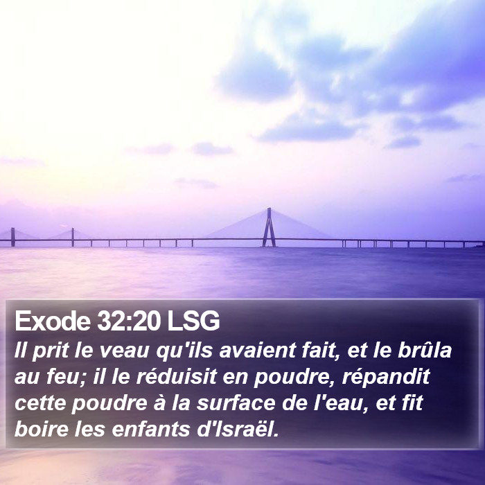 Exode 32:20 LSG Bible Study