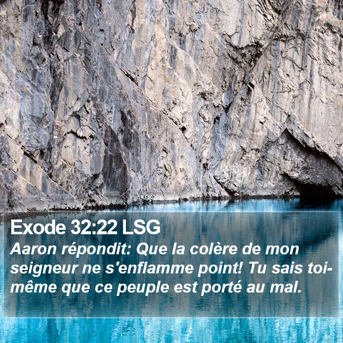 Exode 32:22 LSG Bible Study