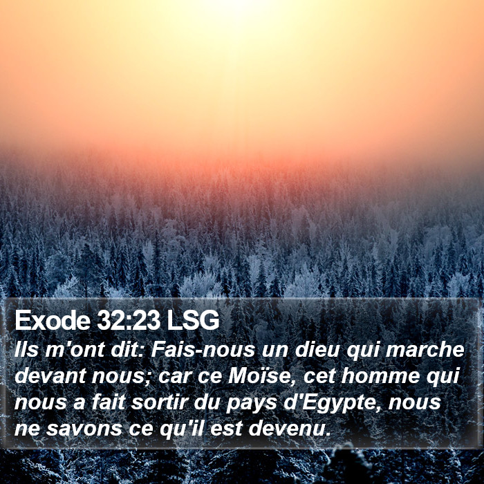 Exode 32:23 LSG Bible Study