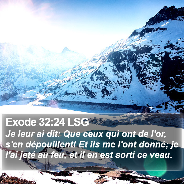 Exode 32:24 LSG Bible Study