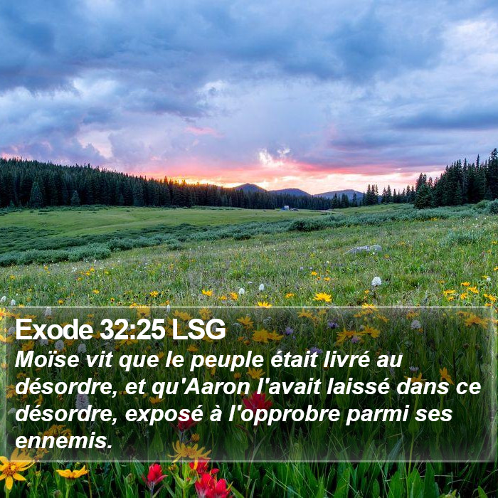 Exode 32:25 LSG Bible Study