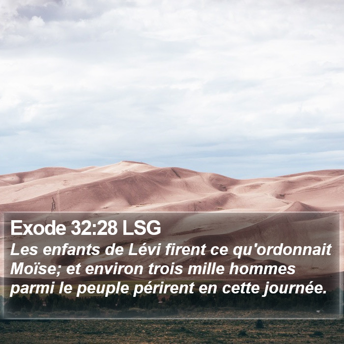 Exode 32:28 LSG Bible Study