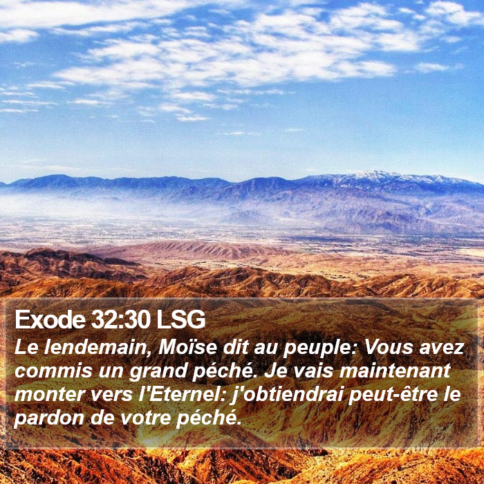 Exode 32:30 LSG Bible Study