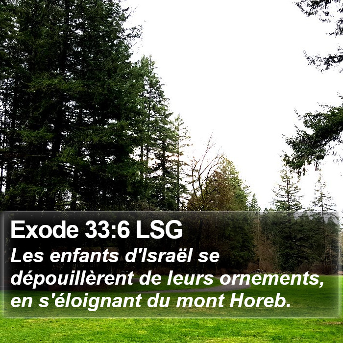 Exode 33:6 LSG Bible Study