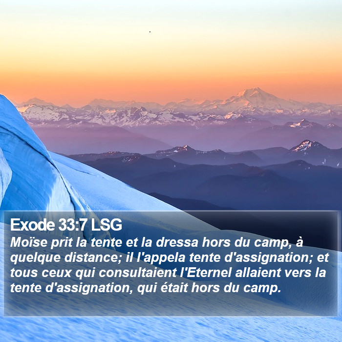 Exode 33:7 LSG Bible Study