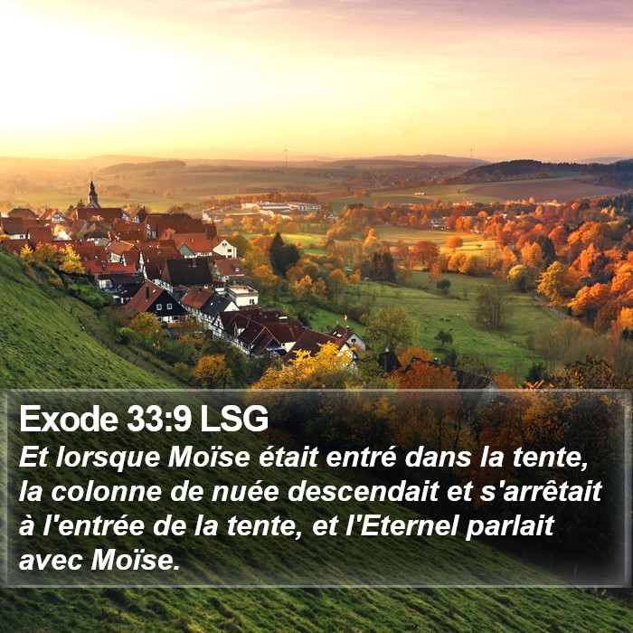 Exode 33:9 LSG Bible Study