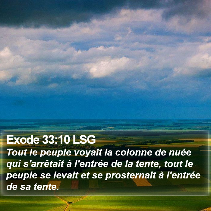 Exode 33:10 LSG Bible Study