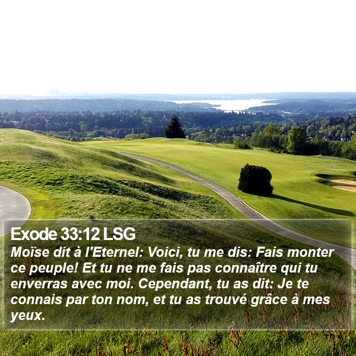 Exode 33:12 LSG Bible Study