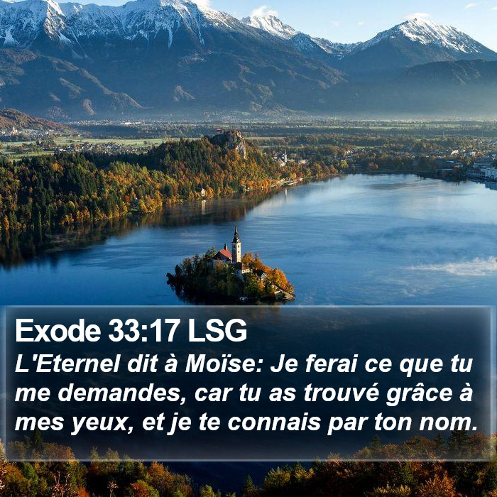 Exode 33:17 LSG Bible Study